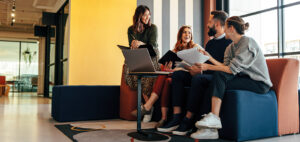 A picture of small business owners meeting